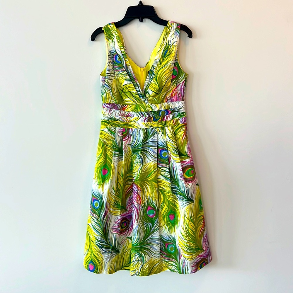 Nanette Lepore peacock dress. Size 2.